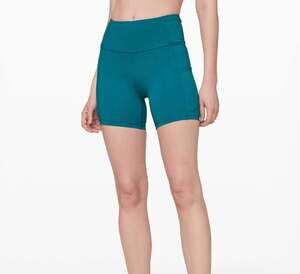 Lululemon Fast And Free Short 6" *Non-Reflective Cyprus Blue Size 4